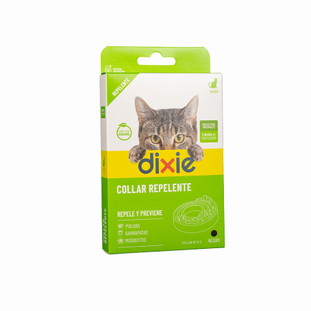 collar geraniol negro frontal GATO