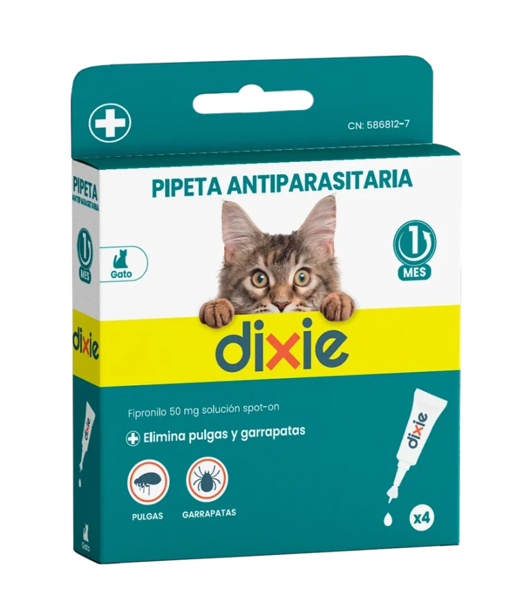 Pipetas antiparasitarias con fipronilo para gatos Dixie