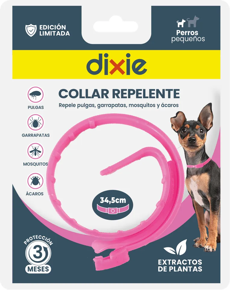 Collar repelente rosa para perros pequeños Dixie
